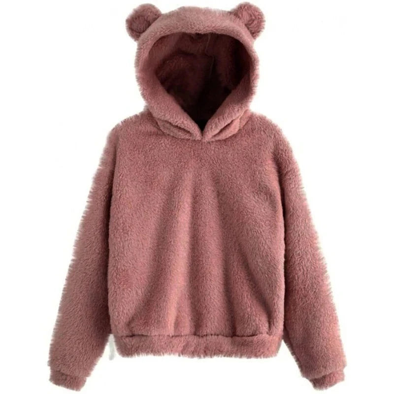 Hoodies em Algodão Fluffy Warm  Amaijoin