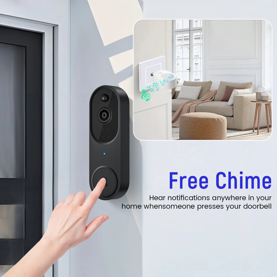 1080P 2.4G Smart Doorbell Video Intercom Door Bell with Camera Smart Home for Security Protection AI Human Detection Motion  Amaijoin