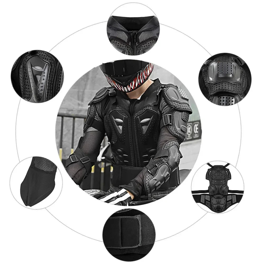 Motorcycle Armor CE Certification Motocross Jacket Motocross Chest Back Protector Moto Protection Body Armor Riding Protective  Amaijoin