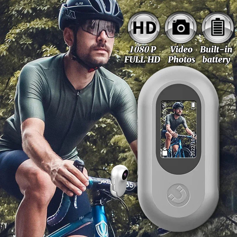 Action Anti Shaking Mini Camera 1080P HD Head Mounted Magnetic Attraction Motion Camera DV Sport Video Recorder Bike Motorcycle  Amaijoin