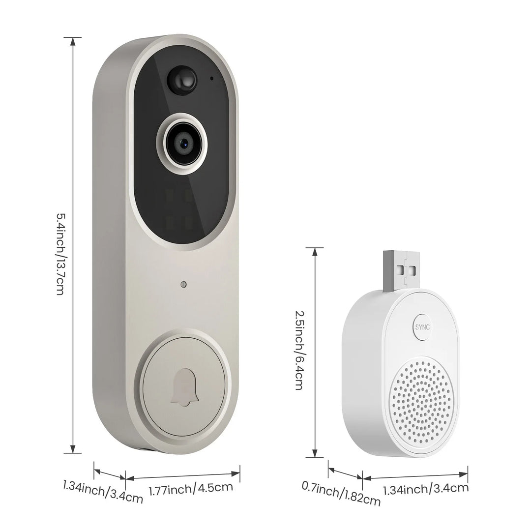 1080P 2.4G Smart Doorbell Video Intercom Door Bell with Camera Smart Home for Security Protection AI Human Detection Motion  Amaijoin