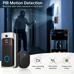 Carregue a imagem no visualizador da Galeria, Smart Home Doorbell Camera WIFI Intercom With Cloud Storage, WIFI Video Doorbell, Night Vision, 2-Way Audio, Battery Powered  Amaijoin
