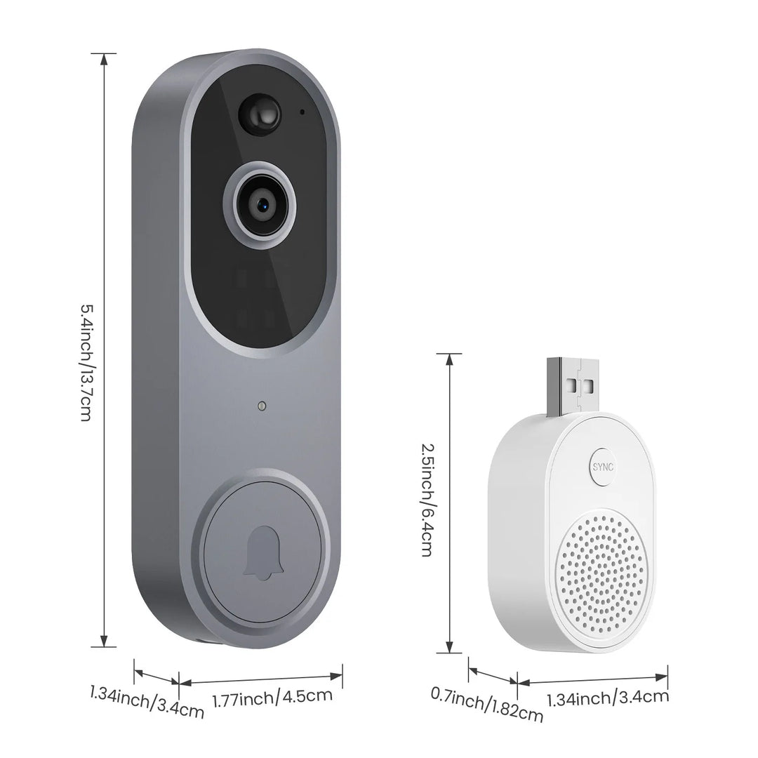 1080P 2.4G Smart Doorbell Video Intercom Door Bell with Camera Smart Home for Security Protection AI Human Detection Motion  Amaijoin