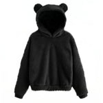 Carregue a imagem no visualizador da Galeria, Autumn Winter Women&#39;s Hoodies Winter Women Long Sleeve Rabbit Ear Hood Sweatshirt Cute Plush Warm Casual Hoodie Tops  Amaijoin
