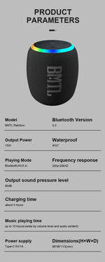 Carregue a imagem no visualizador da Galeria, BMTL 15W Mini Rainbow II Bluetooth Speaker Portable Wireless Column HIFI Lossless Sound Quality Stereo Subwoofer Loudspeaker  Amaijoin
