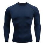 Carregue a imagem no visualizador da Galeria, Men Compression Running T-shirt Fitness Tight Long Sleeve Sport Shirts Training Jogging Tops Gym Sportswear Dry Fit Rashgard  Amaijoin
