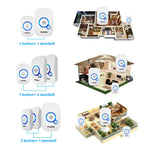 Carregue a imagem no visualizador da Galeria, Fuers M557 Doorbell Waterproof Wireless Chime Home Doorbell  Intelligent 32 Songs Smart Doorbell Alarm With Battery  Amaijoin
