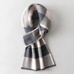 Carregue a imagem no visualizador da Galeria, Men Pure Wool Scarf for Winter Plaid Warm Neck Scarves Classic Business 100% Wool Shawls Wraps Cashmere Long Scarf Foulard Homme  Amaijoin
