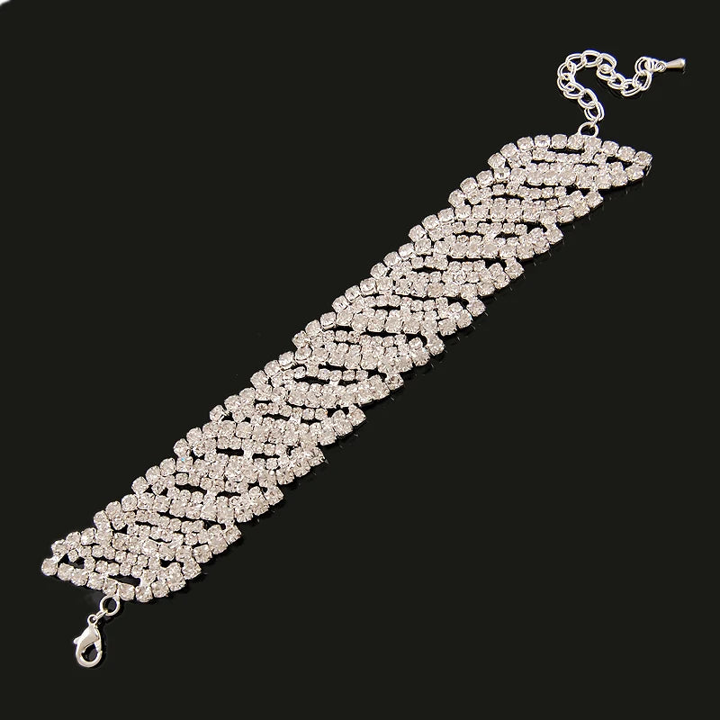 New Fashion Charm Bracelets 925 Silver AAAAA Zircon Crystal Women Bracelet Wedding Engagement Luxury Jewelry  Amaijoin