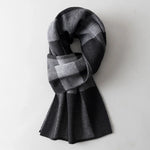 Carregue a imagem no visualizador da Galeria, Men Pure Wool Scarf for Winter Plaid Warm Neck Scarves Classic Business 100% Wool Shawls Wraps Cashmere Long Scarf Foulard Homme  Amaijoin
