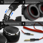 Carregue a imagem no visualizador da Galeria, Oneodio Wired Professional Studio Pro DJ Headphones With Microphone Over Ear HiFi Monitor Music Headset Earphone For Phone PC  Amaijoin
