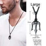 Carregue a imagem no visualizador da Galeria, Necklace Man,Neptune Trident Pendant Necklace, Stainless Steel Men Statement Necklaces Sea Lover Gift  Amaijoin
