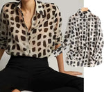 Carregue a imagem no visualizador da Galeria, Maxdutti england office lady polka dot elegant silk blusas mujer de moda  2021blouse women simple shirt womens tops and blouse  Amaijoin
