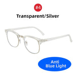 Carregue a imagem no visualizador da Galeria, 2024 Classic Transparent Frame Semi Rimless Blue Light Blockin Glasses Men Square Anti Blue Ray Eyeglasses Computer Women Gaming  Amaijoin
