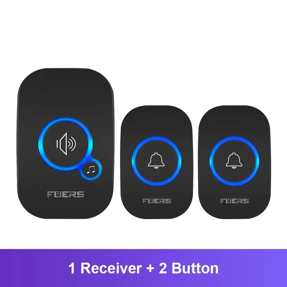 Fuers M557 Wireless Doorbell 433Mhz Home Welcome Smart Doorbell 150M Long Wireless Distance 32 Songs Home Welcome Door Chimes  Amaijoin