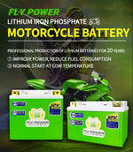 Carregue a imagem no visualizador da Galeria, FLY4L-BS 12V 24Wh CCA 160A BMS Motorcycle Start Battery 12V Lithium iron Phosphate Scooter LiFePO4 Batteries YTX4L-BS YT4L YTX4L  Amaijoin
