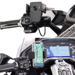 Carregue a imagem no visualizador da Galeria, GPS Phone Holder Navigation Bracket Wireless Fast Charging For HONDA Gold Wing GL 1800 F6B GL1800 DCT 2018-2021 2020 Motorcycle  Amaijoin
