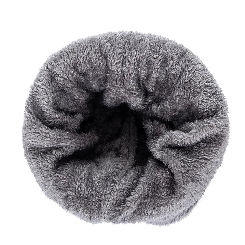 New Unisex Thick Winter Hat Keep Warm Add Fur Lined Flanging Cap Stylish Beanie Hats For Men Women Warm Outdoor Knitted Hat  Amaijoin