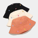 Carregue a imagem no visualizador da Galeria, LDSLYJR Cotton Flower Embroidery Bucket Hat Fisherman Hat Outdoor Travel Hat Sun Cap Hats for Men and Women 250  Amaijoin
