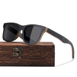 Carregue a imagem no visualizador da Galeria, GM Luxury Skateboard Wood Sunglasses Vintage Black Frame Wooden Sunglasses Women Polarized Men&#39;s Bamboo Wood Sunglasses S5832  Amaijoin
