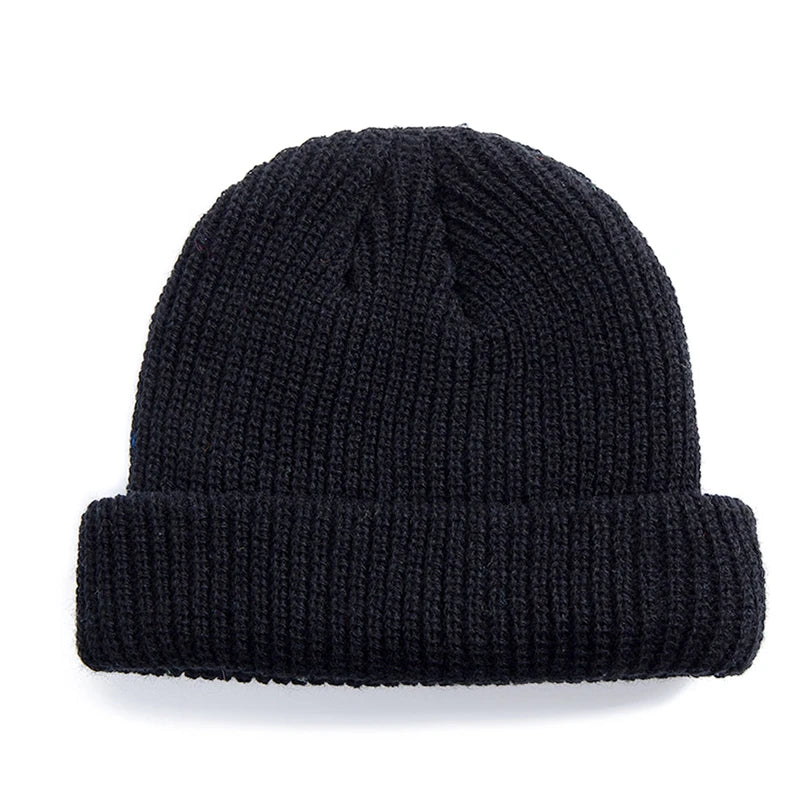 Hot Sale Daily Fisherman Beanie Hat Unisex Sailor Style Autumn Beanie Ribbed Knitted Hats For Men Women Short Melon Winter Hat  Amaijoin