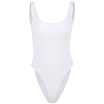 Carregue a imagem no visualizador da Galeria, White Strappy Bodysuit Sexy Backless Ribbed Bodysuit Romper string femme sexy Sleeveless Tank Top gloved bodysuit Body Female  Amaijoin
