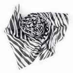 Carregue a imagem no visualizador da Galeria, SODIAL(R) Black White Chiffon Zebra Strips Striped Women Shawl Scarves Wrap Pashmina Gift  Amaijoin
