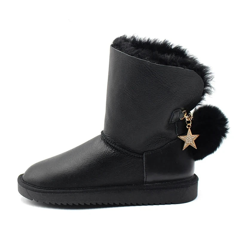 New Arrival Australia Classic Women Boots Women's Genuine Sheepskin Leather Snow Boots Women Shoes  Amaijoin