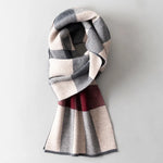 Carregue a imagem no visualizador da Galeria, Men Pure Wool Scarf for Winter Plaid Warm Neck Scarves Classic Business 100% Wool Shawls Wraps Cashmere Long Scarf Foulard Homme  Amaijoin
