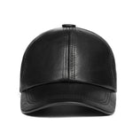 Load image into Gallery viewer, Genuine Leather Caps For Men Male Simle Sewing Soft Sheepskin Thin Hats Top Quailty Big Brim Peaked Chapeau Street Trucker Gorro  Amaijoin
