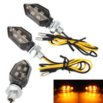 Carregue a imagem no visualizador da Galeria, LED Turn Signal Light Super Bright 2pcs Motorcycle Mini Universal Led Motorbike  Lampe Amber Blinker LED Indicators Light  Amaijoin
