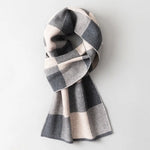 Carregue a imagem no visualizador da Galeria, Men Pure Wool Scarf for Winter Plaid Warm Neck Scarves Classic Business 100% Wool Shawls Wraps Cashmere Long Scarf Foulard Homme  Amaijoin
