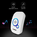 Carregue a imagem no visualizador da Galeria, Fuers M557 Doorbell Waterproof Wireless Chime Home Doorbell  Intelligent 32 Songs Smart Doorbell Alarm With Battery  Amaijoin
