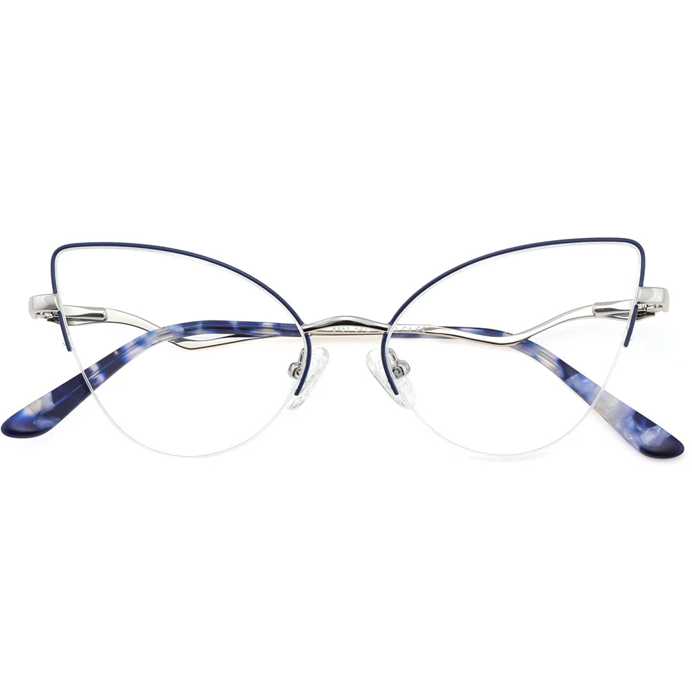 Fashion Women Cat Eye Photochromic Reading Glasses Butterfly Brand Design Frame Blue Light Blocking Customized Prescription  Amaijoin