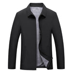 Carregue a imagem no visualizador da Galeria, Brand Business Men&#39;s Jacket Casual Coats Turn down Collar Zipper Simple Middle-Aged Elderly Men Dad clothes Office Outerwear men  Amaijoin
