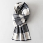 Carregue a imagem no visualizador da Galeria, Men Pure Wool Scarf for Winter Plaid Warm Neck Scarves Classic Business 100% Wool Shawls Wraps Cashmere Long Scarf Foulard Homme  Amaijoin
