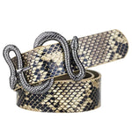 Carregue a imagem no visualizador da Galeria, Maikun Belts for Women Snake Shape Pin Buckle Belt High Quality Leather Women Belt PU Waistband  Amaijoin
