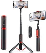 Carregue a imagem no visualizador da Galeria, Selfie Stick Tripod Phone Stand Holder Bluetooth with Tripod Extendable Foldable Monopod for Iphone 11 X for Huawei  Amaijoin
