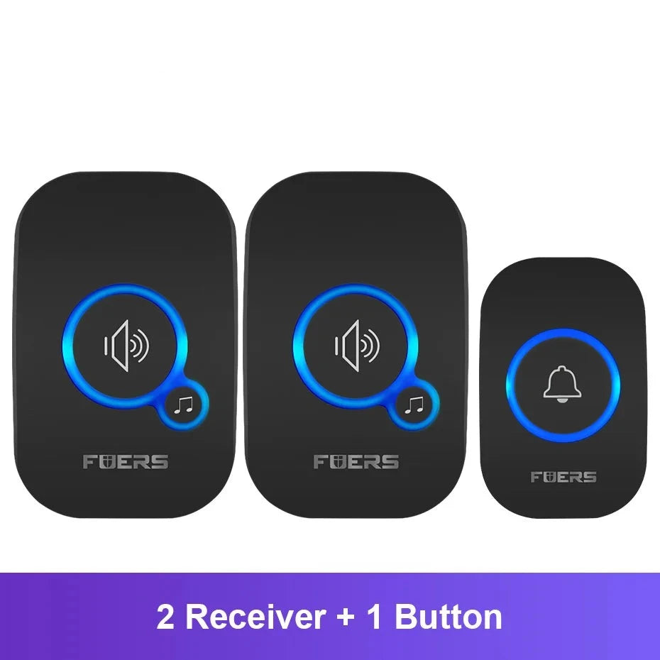 Fuers M557 Wireless Doorbell 433Mhz Home Welcome Smart Doorbell 150M Long Wireless Distance 32 Songs Home Welcome Door Chimes  Amaijoin