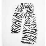 Carregue a imagem no visualizador da Galeria, SODIAL(R) Black White Chiffon Zebra Strips Striped Women Shawl Scarves Wrap Pashmina Gift  Amaijoin
