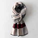 Carregue a imagem no visualizador da Galeria, Men Pure Wool Scarf for Winter Plaid Warm Neck Scarves Classic Business 100% Wool Shawls Wraps Cashmere Long Scarf Foulard Homme  Amaijoin
