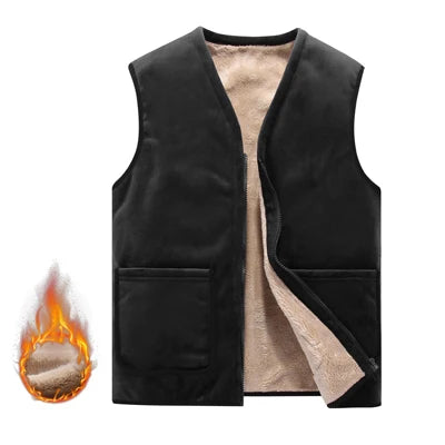 DIMUSI Winter Men's Vests Casual Man Fleece Warm Sleeveless Jackets Fashion Outwear Thermal Soft Fishing Waistcoats Clothing 8XL  Amaijoin