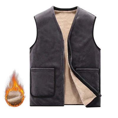 DIMUSI Winter Men's Vests Casual Man Fleece Warm Sleeveless Jackets Fashion Outwear Thermal Soft Fishing Waistcoats Clothing 8XL  Amaijoin