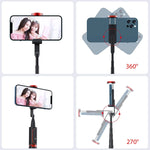 Carregue a imagem no visualizador da Galeria, Selfie Stick Tripod Phone Stand Holder Bluetooth with Tripod Extendable Foldable Monopod for Iphone 11 X for Huawei  Amaijoin
