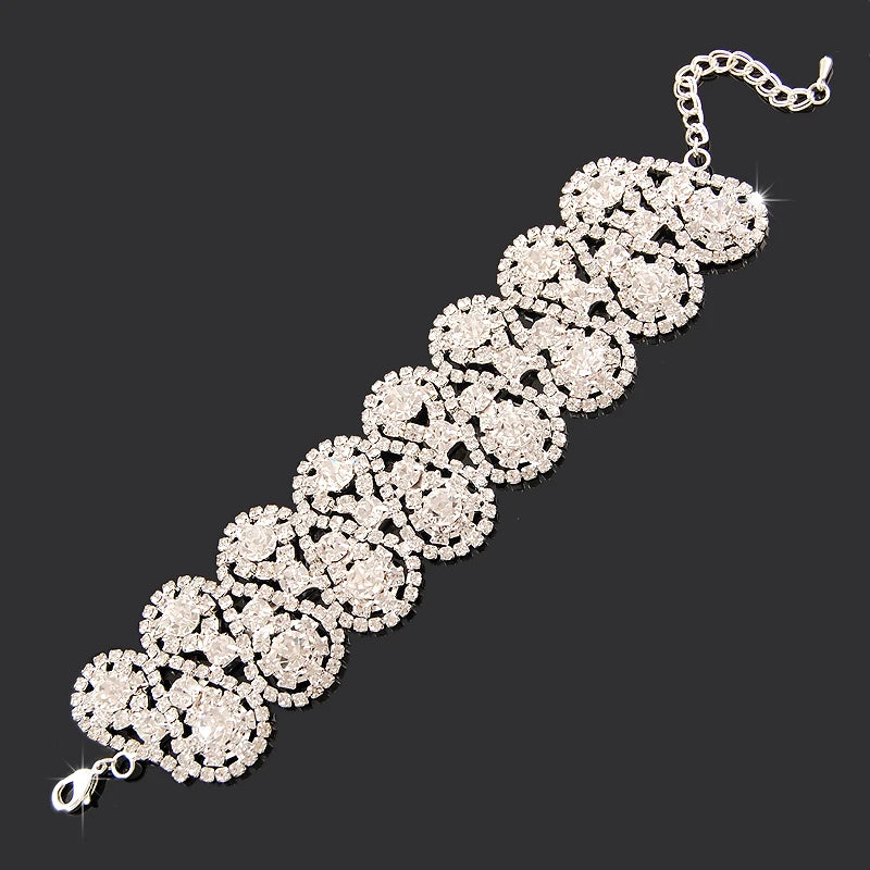 New Fashion Charm Bracelets 925 Silver AAAAA Zircon Crystal Women Bracelet Wedding Engagement Luxury Jewelry  Amaijoin