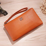 Carregue a imagem no visualizador da Galeria, Women Long Casual Wallet Litchi Grain PU Leather Lady Zipper Phone Pocket Credit Card Holder Female Purse Coin Money Bag Clutch  Amaijoin
