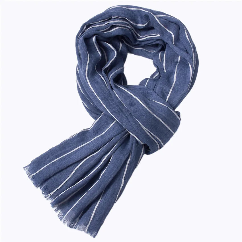 Winter designer scarf men striped cotton scarf female & male brand shawl wrap knit cashmere bufandas Striped scarf with tassels  Amaijoin