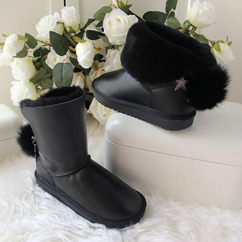 New Arrival Australia Classic Women Boots Women's Genuine Sheepskin Leather Snow Boots Women Shoes  Amaijoin