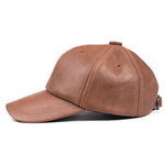 Load image into Gallery viewer, RY9112 Branded New Male Casual Genuine Leather Baseball Cap For Men Real Cowhide Black/Beige Dad Hats Mens Big Brim Cool Hat  Amaijoin
