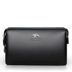 Carregue a imagem no visualizador da Galeria, KANGAROO Luxury Brand Men Clutch Bag Leather Long Purse Password Money Bag Business wristlet Phone Wallet Male Casual Handy Bags  Amaijoin
